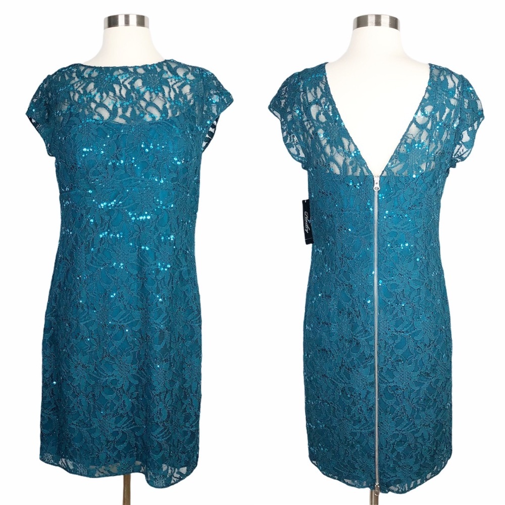 Hailey Adrianna Papell Sequin Lace Dress - Picture 2 of 7